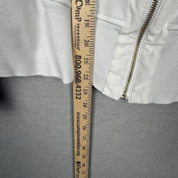 Lilly Pulitzer Luxletic Al Fresco Jacket Women S White Fleece Lined Full Zip - Picture 6 of 7